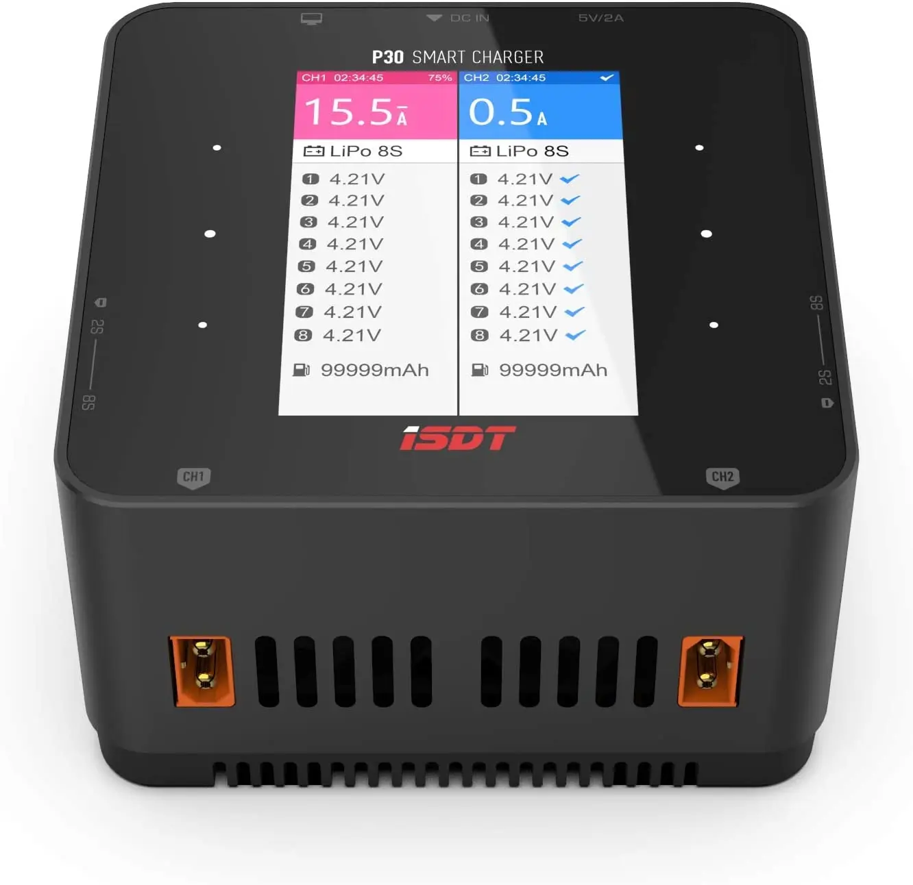 ISDT P30 デュアルバランス充電器。信号チャンネル最大 - Drone Racing Charger のレビューと価格
