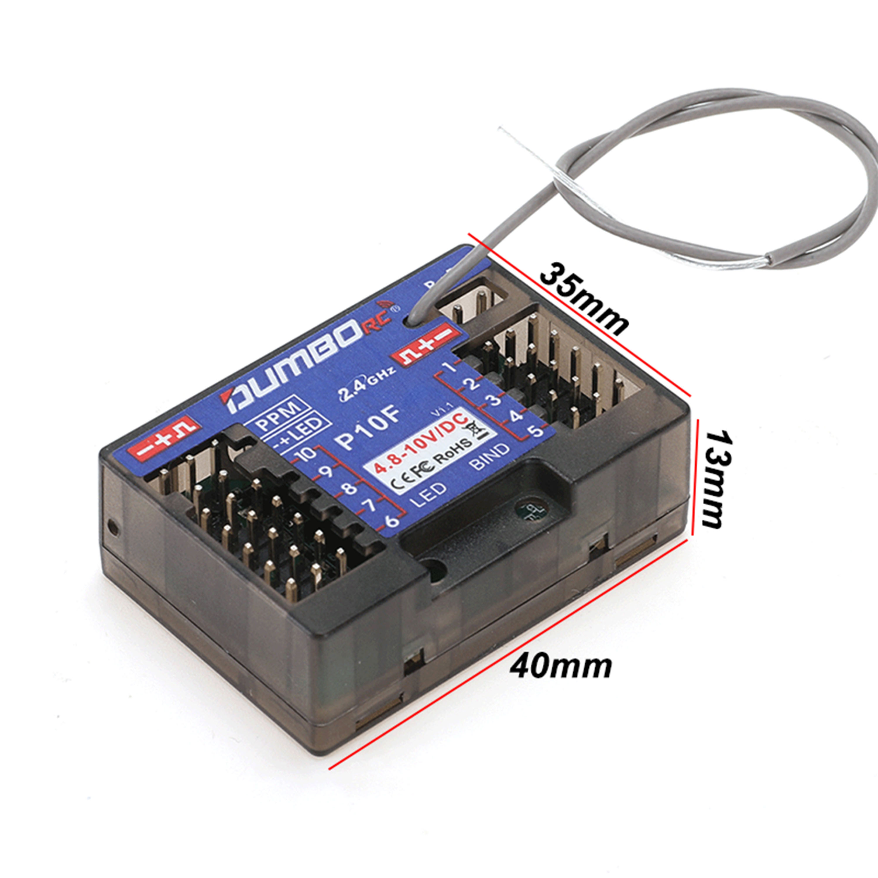 DUMBORC P10F P10FG 10CH 2.4GHz - Drone Racing Receiver のレビューと価格